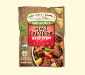 Orrington Farms<sup>®</sup> Organics Meal Creations<sup>®</sup> – Beef Stew Seasoning Meal Creations® Organics Seasonings