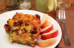 Apple, Maple Flavored Sausage, and Cheddar Breakfast Bake photo