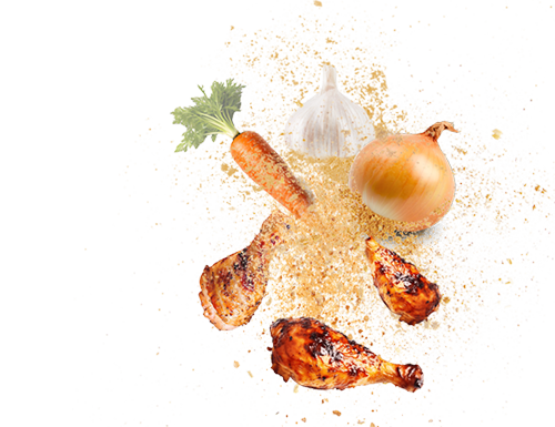garlic, onion, carrot and chicken